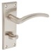 Serozzetta by Carlisle Brass Satin Nickel Bathroom Door Handle - Trenta Range - 150 x 50mm