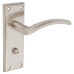 Serozzetta by Carlisle Brass Satin Nickel Bathroom Door Handle - Trenta Range - 150 x 50mm