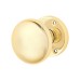 Exel Round Mortice Door Knob - 58mm Rose Diameter - Polished Brass