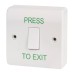 Press To Exit Switch - 85 x 85 x 44mm - Single - White