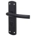 Exel Matt Black Arched Bathroom Door Handle - 172 x 44mm - LH