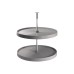Emuca Full Tray Carousel Set - Cabinet Width 800mm - Grey Plastic