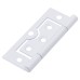Flush Cabinet Hinge - 75 x 51 x 1mm - White - Pack of 10 Pairs