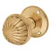 Exel Fluted Mortice Door Knob - 65mm Rose Diameter - Polished Brass