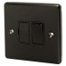Eurolite Enhance Decorative 13A 1 Gang DP Switched Fused Spur - Matt Black with Black Inserts