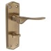 Exel Antique Brass Bathroom Door Handle - Rome Range - 170 x 50mm