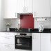 Exel Aluminium Kitchen Splashback - 900 x 750mm - Matt Burgundy Red