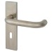 Exel Satin Stainless Steel 19mm Return to Door Keyhole Lock Door Handle - Square - 57mm c/c