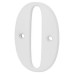 79mm Screw Fix Door Numeral - 0 - White