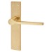 Exel Satin Brass Latch Door Handle - Farley Range - 200 x 42mm