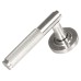 From The Anvil Satin Stainless Steel Knurled Door Handles on Round Rose - Brompton Range 