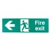 Exel Double Sided Fire Exit Left & Right Arrow Sign - 450 x 150mm - Rigid Foam
