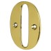 79mm Screw Fix Door Numeral - 0 - Polished Brass Effect
