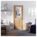 LPD Belize 1 Light Clear Glazed with Frosted Lines Pre-Finished Internal Door - 2040 x 626mm - Oak 