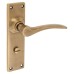 Hampstead Antique Brass Bathroom Door Handle - Buckingham Range - 152 x 41mm