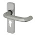 Exel Satin Aluminium 19mm Return to Door Euro Lock Door Handle - 155 x 40mm