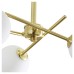 Forum Spa Lindos 3 Light Semi Flush LED Bathroom Ceiling Light - IP44 - Satin Brass & Opal Shades