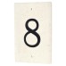 Limestone Screw Fix Door Numeral - 8 - 140 x 90mm - Natural Limestone