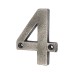 Olde Forge 78mm Screw Fix Door Numeral - 4 - Pewter