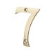 76mm Screw Fix Door Numeral - 7 - Polished Brass