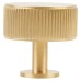 Carlisle Brass Lines Radio Round Cabinet Knob - 35mm Diameter - Satin Brass
