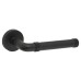 Jedo Matt Black Fire Rated Knurled Door Handles on Round Rose - Midtown Range 