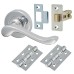 Heritage Brass by M Marcus Bedford Latch Door Handle on Rose Kit - Polished Chrome