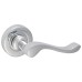Heritage Brass by M Marcus Bedford Latch Door Handle on Rose Kit - Polished Chrome