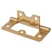 Flush Cabinet Hinge - 60 x 38 x 1mm - Polished Brass - Pack of 10 Pairs