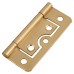 Flush Cabinet Hinge - 60 x 38 x 1mm - Polished Brass - Pack of 10 Pairs