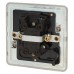 Knightsbridge 20A 1 Gang DP Screwless Flat Plate Appliance Switch with Neon - Brushed Chrome
