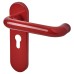 Hoppe AR600/23 Rouge Red Nylon Steel Core Euro Lock Door Handle - 47.6mm c/c - Paris Range