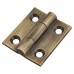 Solid Drawn Butt Cabinet Hinge - 25 x 19 x 1.45mm - Antique Brass - Pair