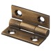 Solid Drawn Butt Cabinet Hinge - 25 x 19 x 1.45mm - Antique Brass - Pair