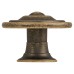 Olde Forge Alcott Round Cabinet Knob - 35mm Diameter - Antique Brass