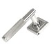 From The Anvil Polished Stainless Steel Knurled Door Handles on Square Rose - Brompton Range 