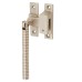 Hampstead Iris Reeded Locking Mortice & Hook Plate Window Fastener - Reversible - Satin Nickel 