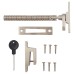 Hampstead Iris Reeded Locking Mortice & Hook Plate Window Fastener - Reversible - Satin Nickel 