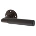 Burlington BUR40 Dark Bronze Knurled Door Handles on Round Rose - Piccadilly Range 