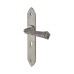 Olde Forge Pewter Gothic Keyhole Lock Door Handle - Long Plate - 247 x 44mm