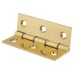 Double Steel Washered Butt Door Hinge - 75 x 50 x 2mm - Polished Brass - Pair
