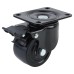 Coldene Low Level and High Load Castor - Swivel Braked - 200kg Max Weight - 65mm Diameter - Black
