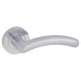 Exel Satin Chrome Door Handles on Round Rose - Carina Range 