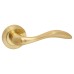 Exel Satin Brass Door Handles on Round Rose - Sussex Range 