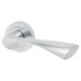 Exel Satin Chrome Door Handles on Round Rose - Knightsbridge Range 