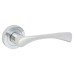 Exel Satin Chrome Door Handles on Round Rose - Knightsbridge Range 