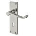 Exel Polished Chrome Budget Scroll Keyhole Lock Door Handle - Mia Range - 153 x 42mm