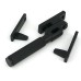From The Anvil Brompton Knurled Locking Night Vent Casement Window Fastener - Matt Black