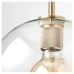 Exel Paradera Knurled Ceiling Light Pendant - Satin Brass Fittings and Domed Clear Glass Shade