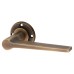 Burlington BUR20 Antique Brass Door Handles on Round Rose - Knightsbridge Range 